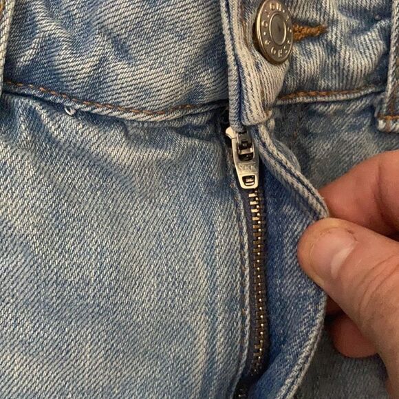 TopShop Mom Moto Distressed Cutoff Shorts - Picture 9 of 11